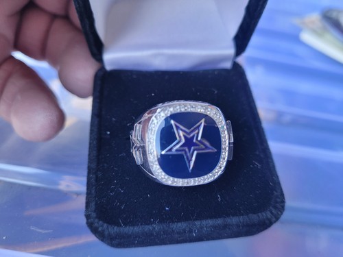 Dallas Cowboys Danbury Mint Sterling Silver ring star logo w/gem border - Picture 4 of 5