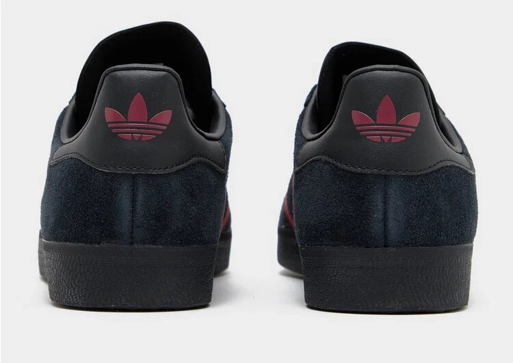 adidas Originals Gazelle Men's Trainers in Black and Burgundy Shoes | eBay
