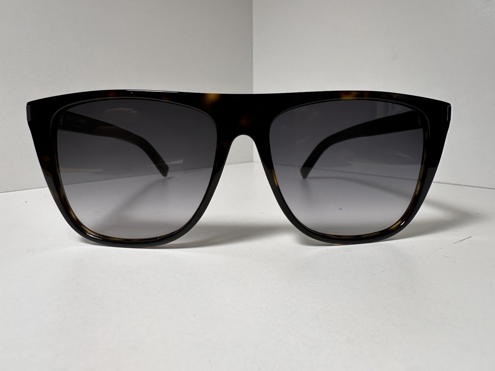 Occhiali da sole Saint Laurent SL1 F 003 avana tinta ombreggiata nuovi