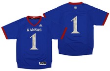 adidas NCAA Men's Kansas Jayhawks 1 Premier Home Jersey, Blue