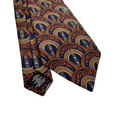 Henry Grethel Abstract Design Classic Neck Tie Made In USA - 100 Italian Silk