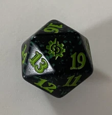 BRO GREEN 20-sided Spindown Die / Dice (19 mm) MTG The Brothers’ War Comb Ship