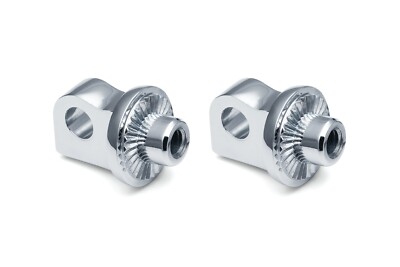 Kuryakyn 6774 Adjustable Stop Splined Peg Adapters Chrome Harley
