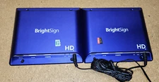 Lot of 2 BrightSign HD224 - digital signage player with MicroSD cards for parts