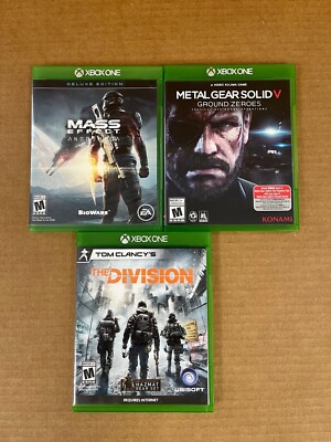 XBOX ONE Battle Set of The Division, Mass Effect Andromeda Metal Gear 