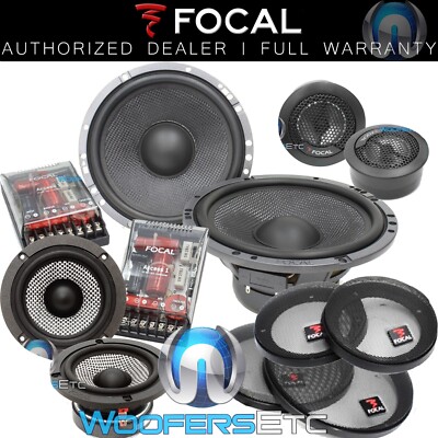 FOCAL 165A33 6.5'' 3-WAY 160W RMS COMPONENT SPEAKERS MIDS CROSSOVERS TWEETERS NEW