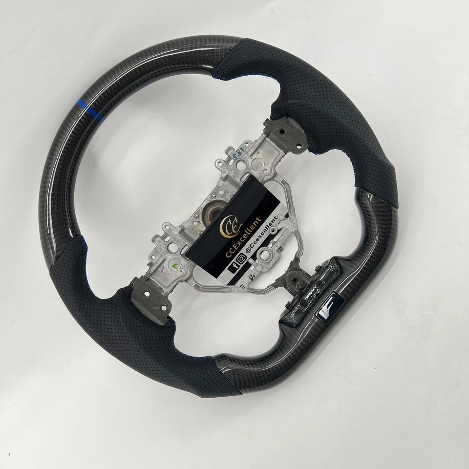 Volante de fibra de carbono real para Lexus GS350 GS300 ES350 RX350 2016-2018 Foto 3 de 4