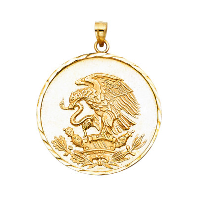 Gold - 14K echter massiver Gelbgold Adler Anhänger für Herren Damen Adler Anhänger