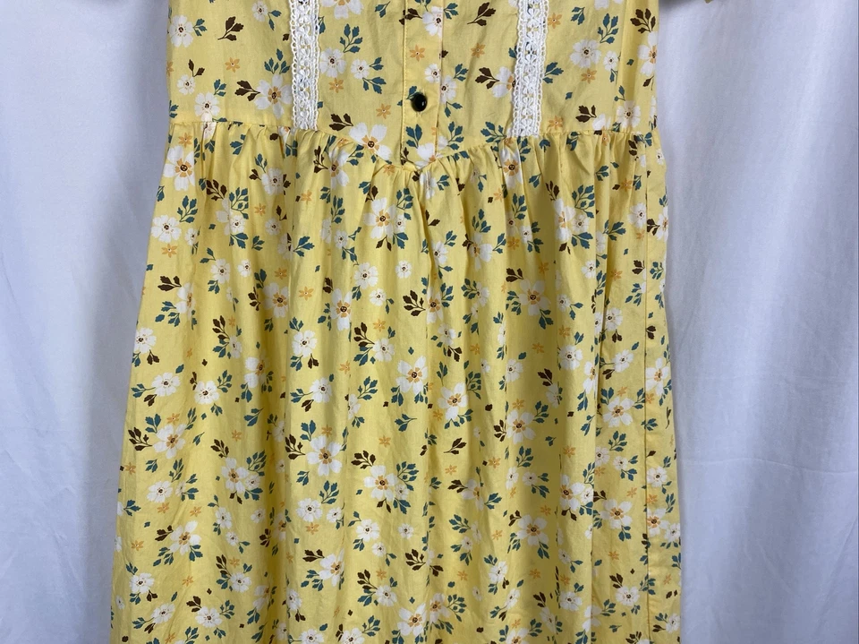 Scarlet Darkness Pioneer Prairie Cottagecore Shabby Chic Dress Size 10 Y Floral - Image 4 of 4