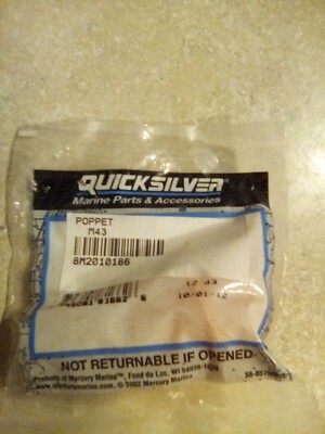 Mercury Quicksilver OEM 8M2010186 Poppet