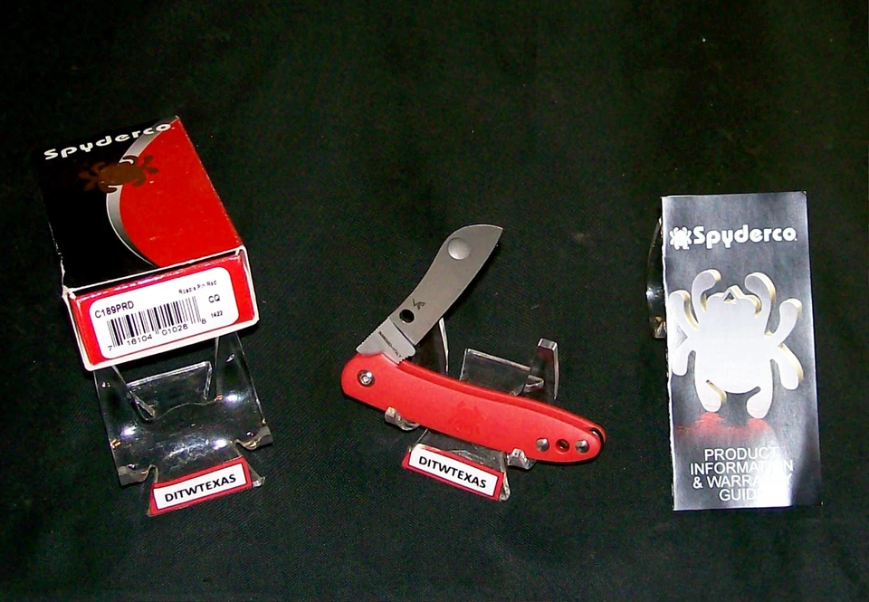 Cuchillo Roadie Spyderco C189PRD N690CO Hoja Maniago, Italia con Embalaje, Folleto Foto 2 de 4