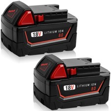 2PACK For Milwaukee M18 Lithium 8.0AH Extended Capacity Battery 48-11-1860 18V
