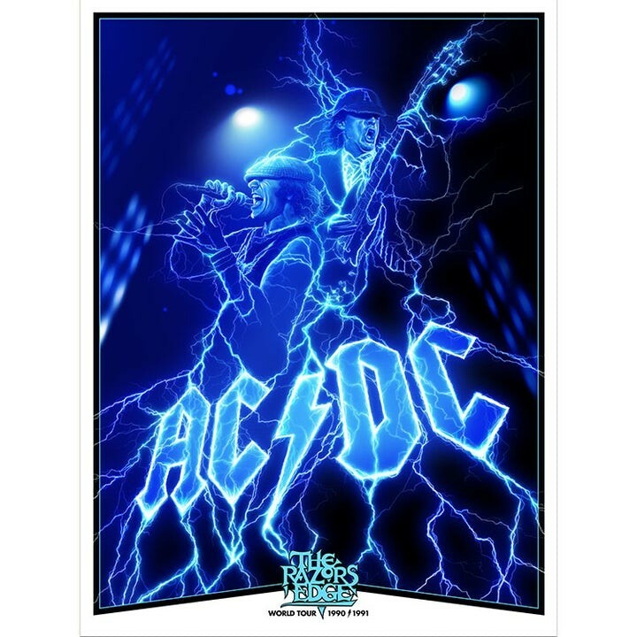 AC/DC The Razors Edge tour poster 1990-1991 | eBay