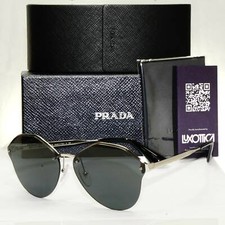 Prada Sunglasses Black Silver Cinema Collection Rimless PR64TS SPR 64T 1BC-5S0