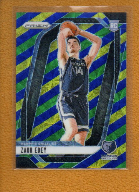 Zach Edey 2024-25 Panini Prizm Rookie Choice Blue Yellow Green Prizm RC #249