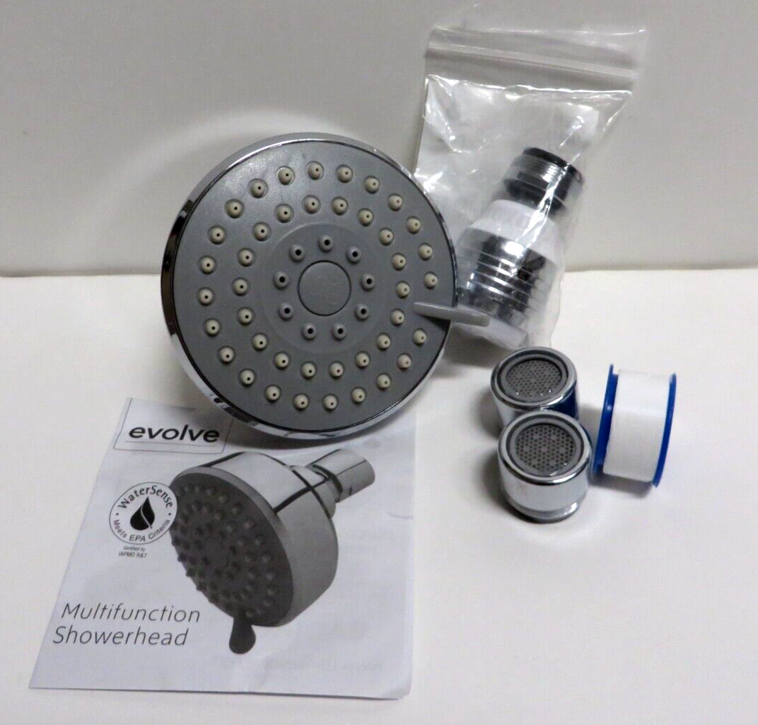 Evolve Multi Function Shower Head, Niagara Kitchen Aerator, 2 faucet