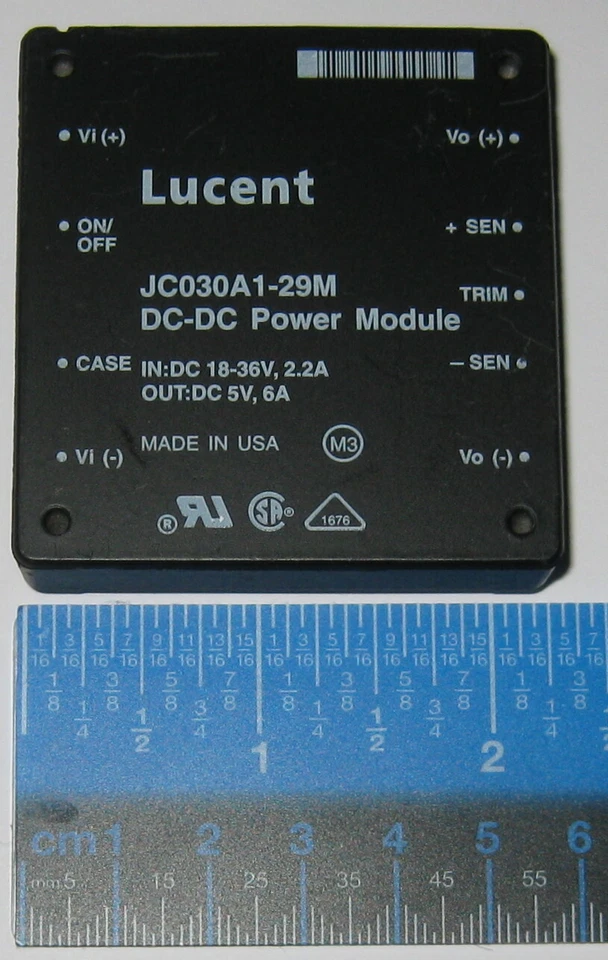 Convertidor DC-DC Lucent - Salida 5 V CC - 30 vatios - Módulo de alimentación JC030A1 - 6 amperios Foto 4 de 4