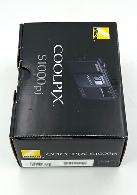Nikon COOLPIX S1000pj 12.1 MP Digital Camera - Black for sale
