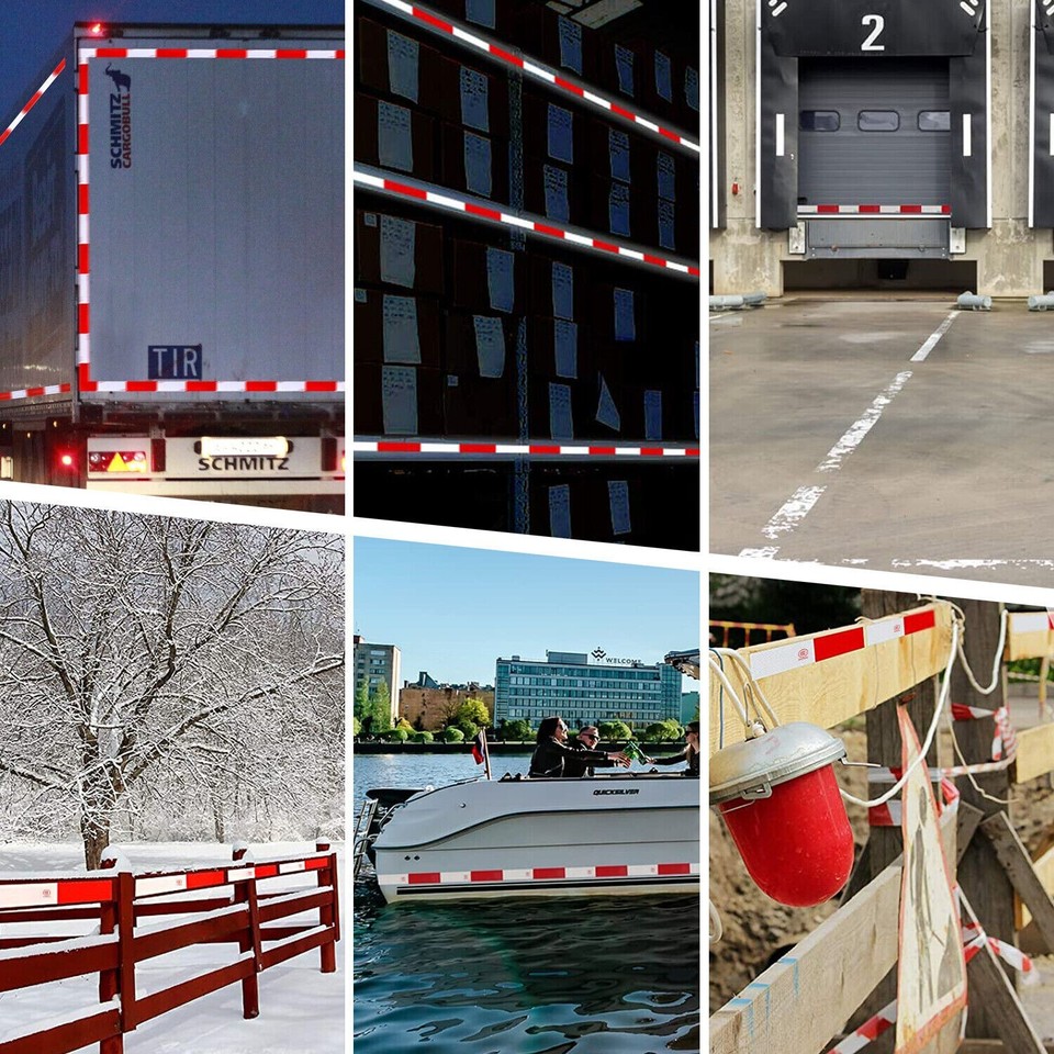 Reflective Tape CONSPICUITY Trailer Safety Warning Sign Auto Truck Red ...