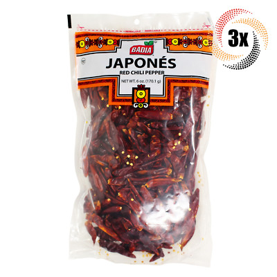 3x Bags Badia Japones Red Chili Pepper | 6oz | Gluten Free No MSG & Kosher