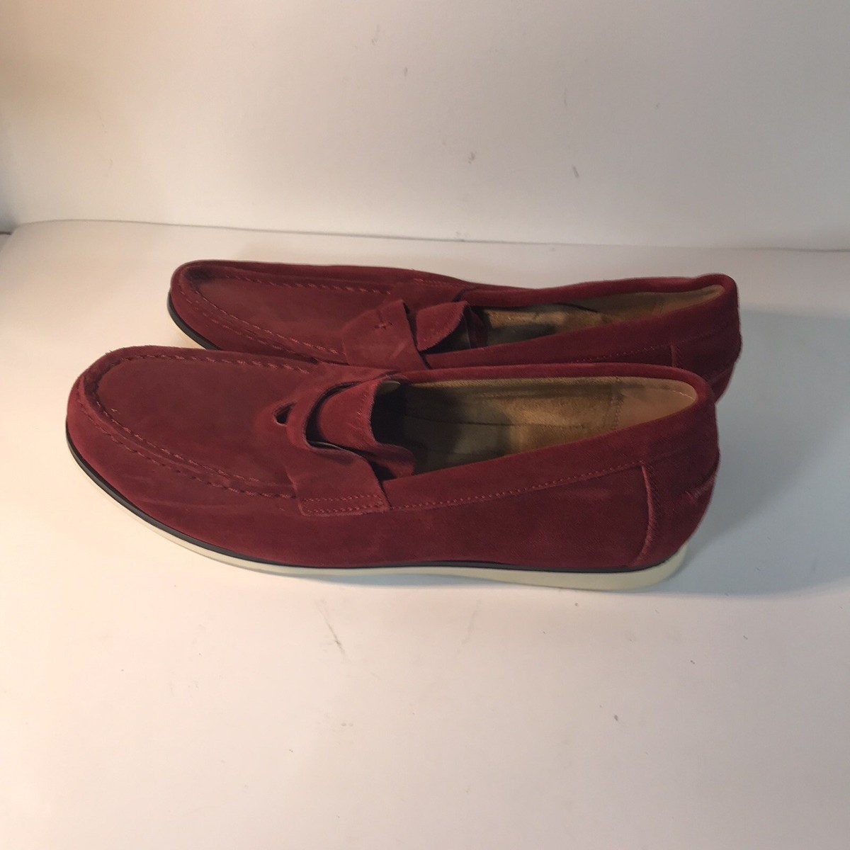 Alfani Sawyer slip-on penny loafers red leather size 8.5 M Loafer Red Casual Shoes for Men for sale | eBay main image 4