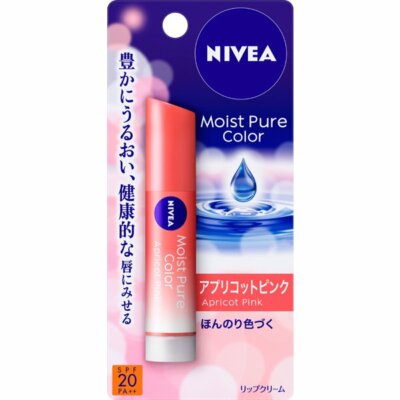 Nivea Natural Color Bright Up Apricot Pink color Lip Stick unscented 3.5g Japan