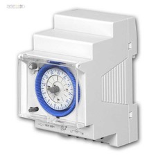 analoge Tages Zeitschaltuhr Hutschiene Schalttafel Einbau 230V LED, Gangreserve