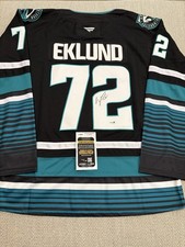 JSA COA WILLIAM EKLUND Signed Autographed San Jose Sharks Hockey Jersey