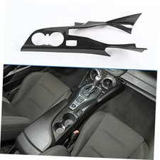 Carbon Fiber Center Console Gear Shift Panel Trim Cover Cup Carbon Fiber Grain