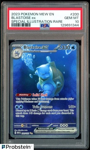 2023 Pokemon MEW EN Special Illustration Rare #200 Blastoise ex PSA 10 GEM MINT