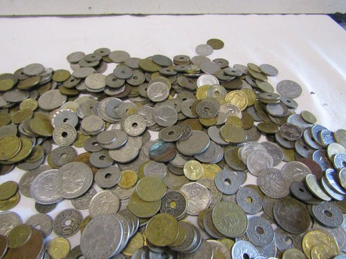 16... Lote de 4 kilos de monedas antiguas francia mundo - Imagen 10 de 11