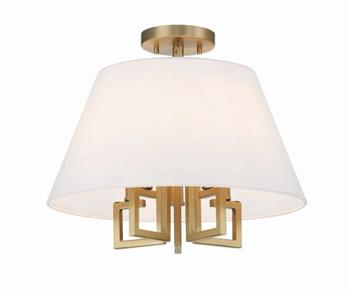 Vibrant Gold  Semi Flush Mount from the Westwood Collection - Picture 4 of 6