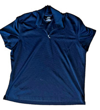 Polo Alfani uomo nera XXL vestibilità regolare, manica corta con zip