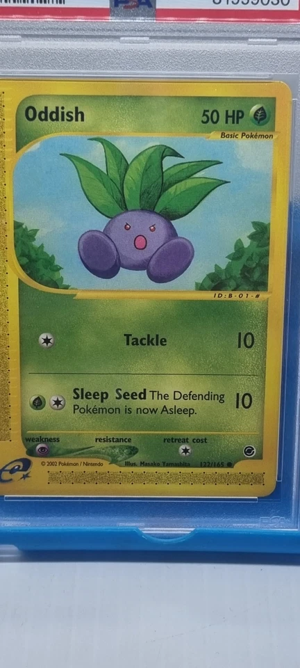 2002 Pokemon Expedition Oddish 122/165 PSA 9 Mint Vintage Wizard Of The Coast  - Image 2 of 4