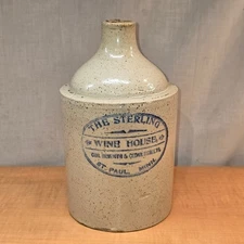 Vintage Wine Jug The Sterling Wine House 7th & Cedar Street St Paul Minnesota