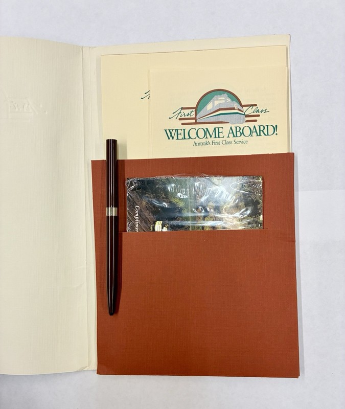 1989 Amtrak First Class Welcome Aboard Packet Lot of 4 Unopened 