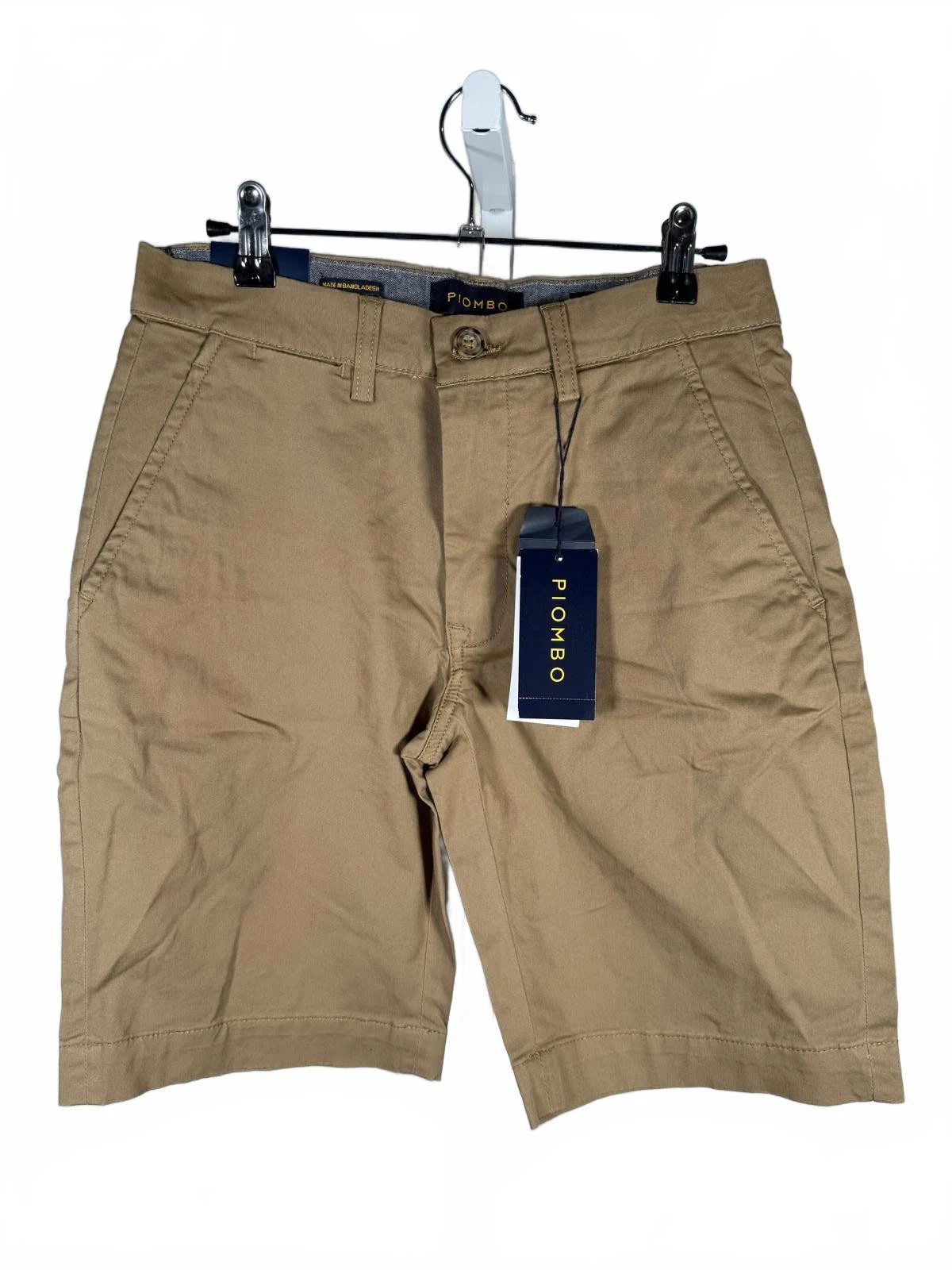 NWT PIOMBO Men's Khaki Chino Shorts Size 30