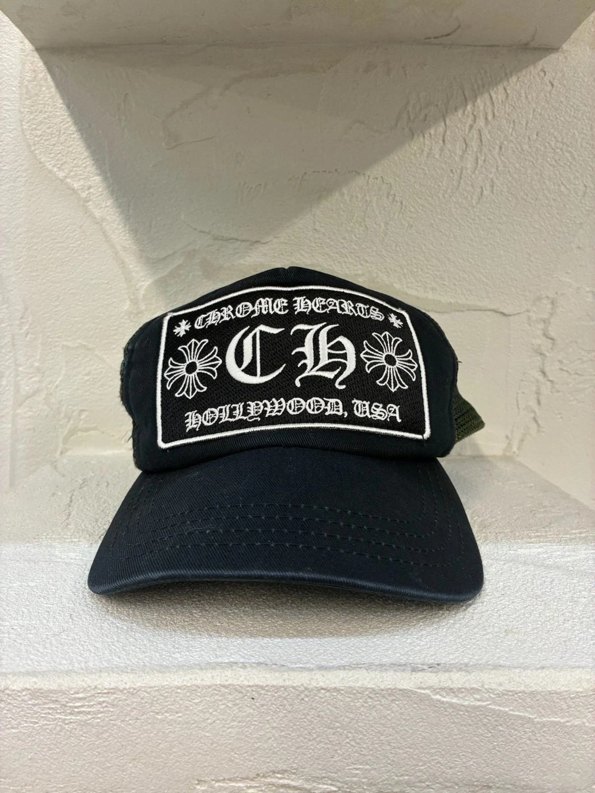 Chrome Hearts Camo CH Hollywood Trucker Hat