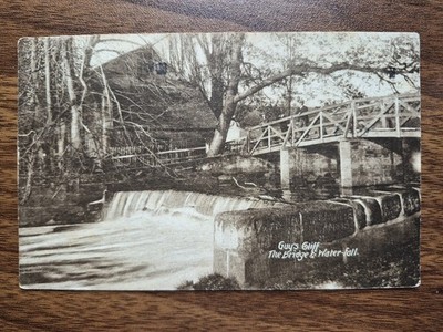 Guy's Cliffe, Die Brücke & Wasserfall 1921 Postkarte von W. A. Lenton
