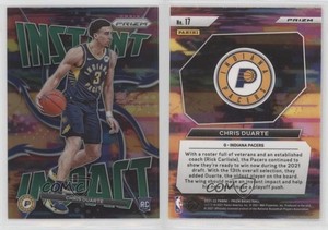 2021-22 Panini Prizm Instant Impact Green Prizm Chris Duarte #17 Rookie RC