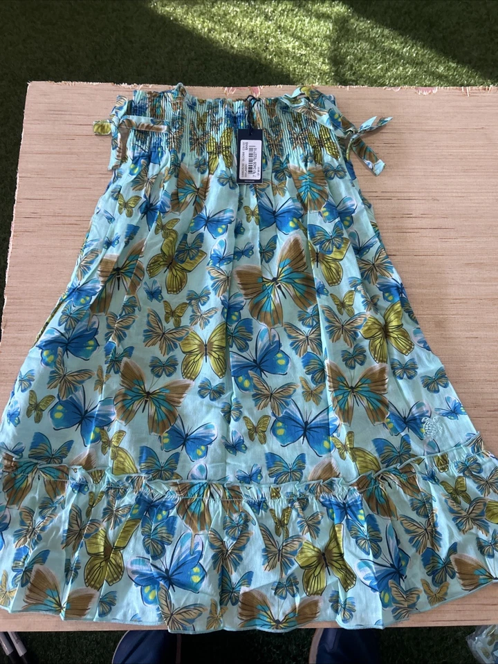 NEU MIT ETIKETT VILEBREQUIN 100 % Baumwolle Badeanzug Überwurf KLEID - Größe 8 ANS