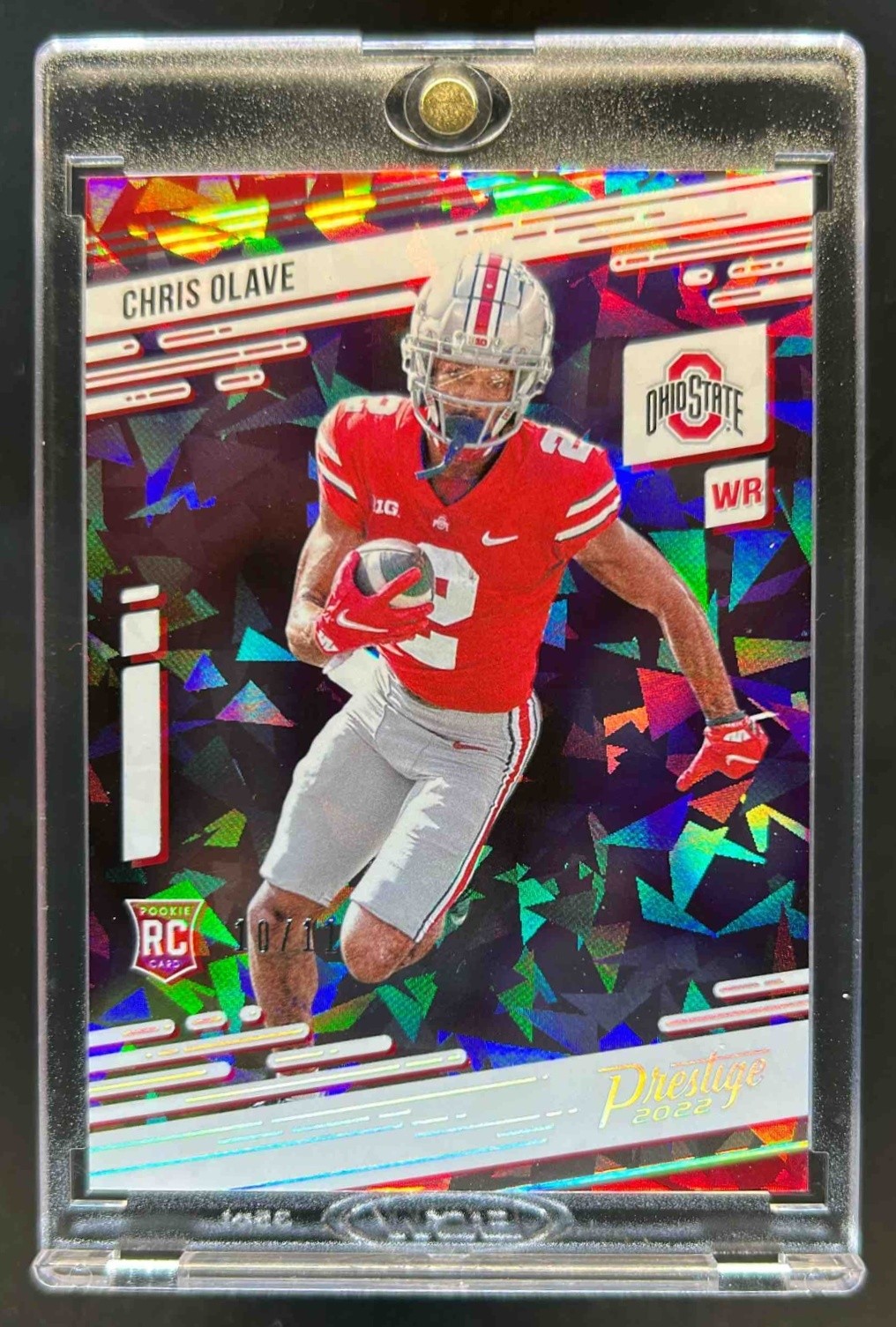 Chris Olave Panini Chronicles Draft Picks Prestige #10 Cracked Ice