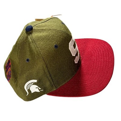 Vintage Michigan State Spartans Hat Mens OSFA Green Snapback