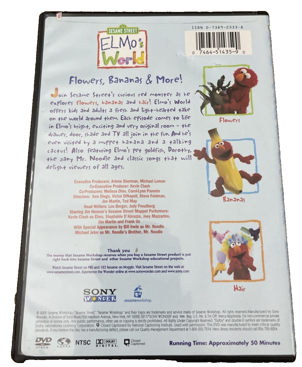 Sesame Street Elmos World Flowers Bananas And More DVD 74645143590