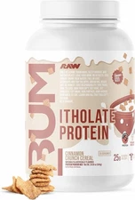 RAW Whey Isolate Protein Powder, Cinnamon Crunch CBUM Itholate Protein 100%.