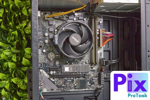 Bürocomputer Pix ProTask PC AMD Ryzen 5 1TB SSD NVMe 32GB DDR4 Win11 - Afbeelding 7 van 12