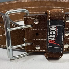 Rakson Fitness Heavy Duty Brown Leather Weight Lifting Belt Women Size L 35-38
