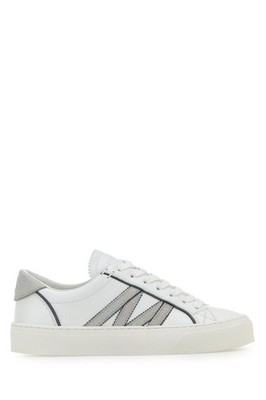 MONCLER MONACO 2 White Leather Sneakers New