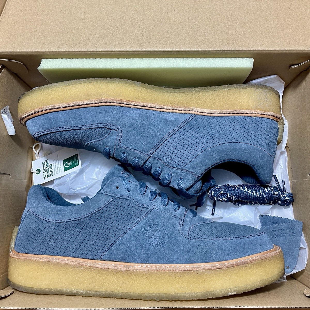 Clarks Originals Sandford US 12 Blue Suede Wallabee Gum Kith 8th 