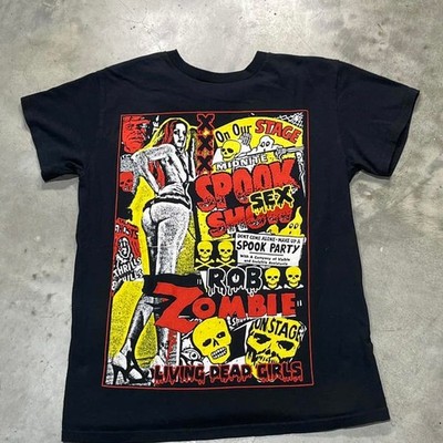 90s Rob Zombie Retro style Basic Black Unisex T shirt Heavy Cotton